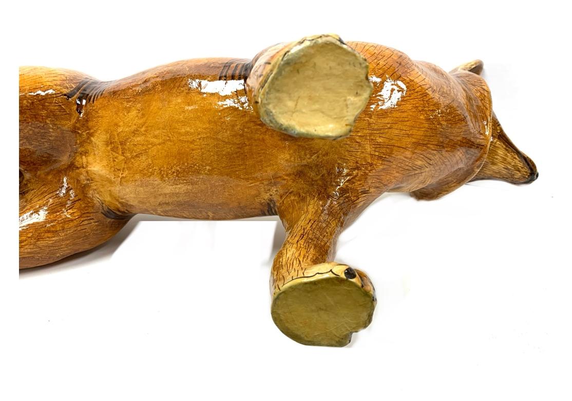 Sergio Bustamante Large and Rare Limited Edition Hand Signed Paper-Mache Fox For Sale 7