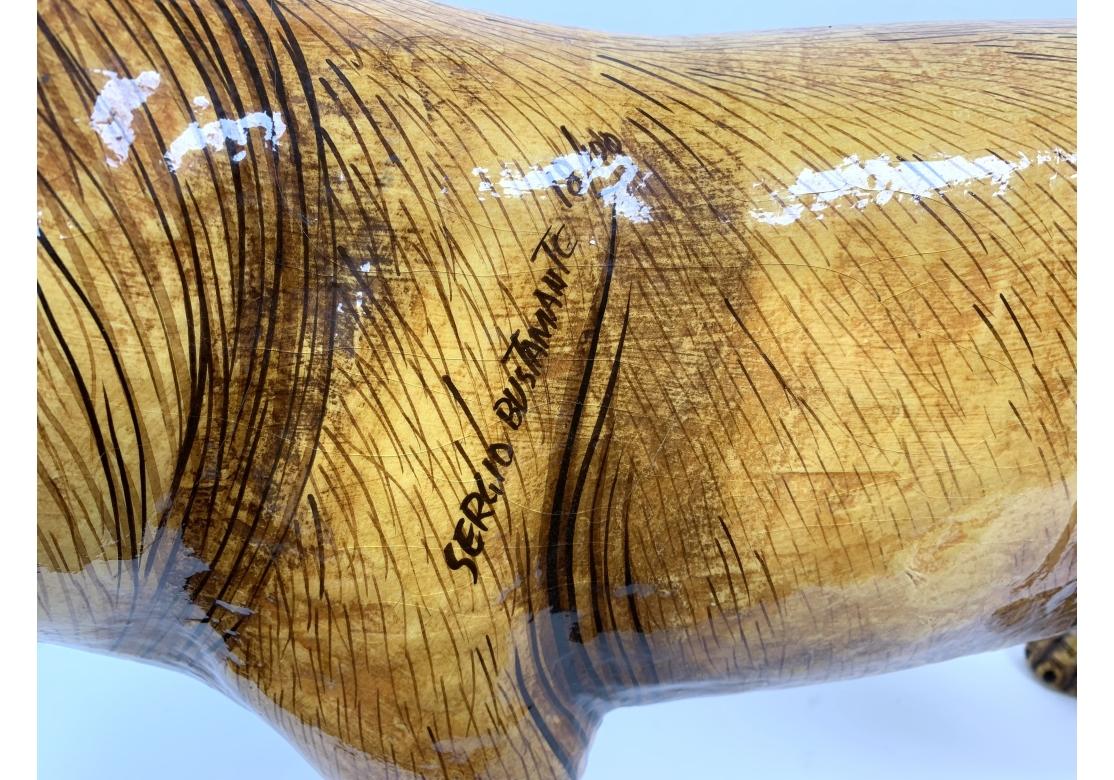 Sergio Bustamante Large and Rare Limited Edition Hand Signed Paper-Mache Fox For Sale 9