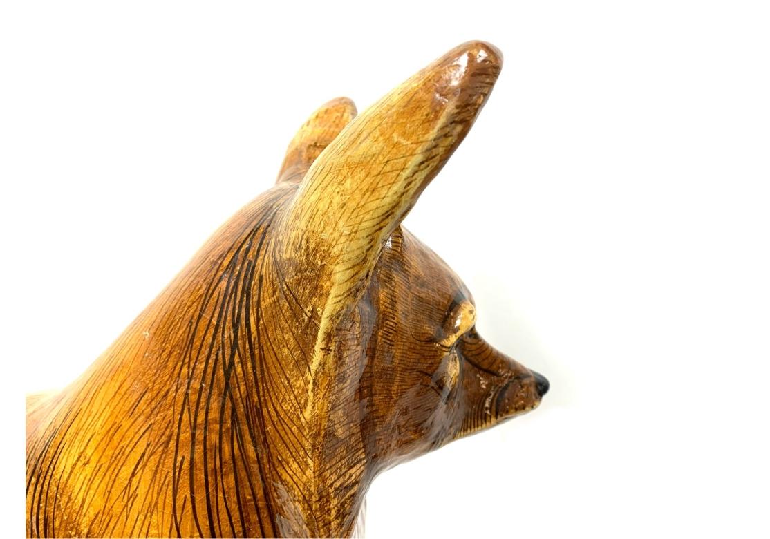 Mexican Sergio Bustamante Large and Rare Limited Edition Hand Signed Paper-Mache Fox For Sale