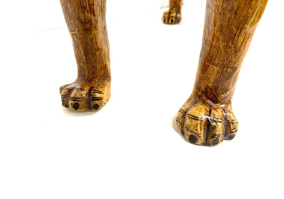 Hand-Painted Sergio Bustamante Large and Rare Limited Edition Hand Signed Paper-Mache Fox For Sale