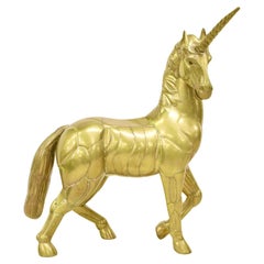 Sergio Bustamante Licorne en laiton grandeur nature, signée et numérotée