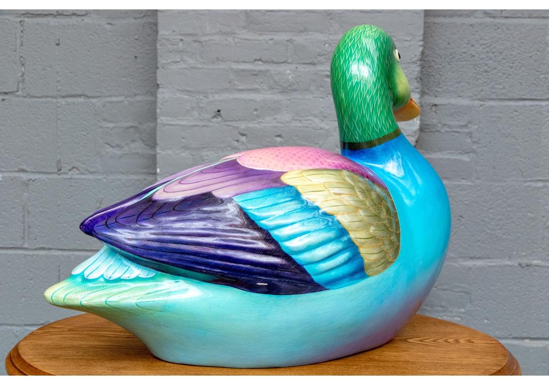 Mid-Century Modern Sergio Bustamante (Mexicain, B. 1949) Canard en papier mâché signé en édition limitée en vente