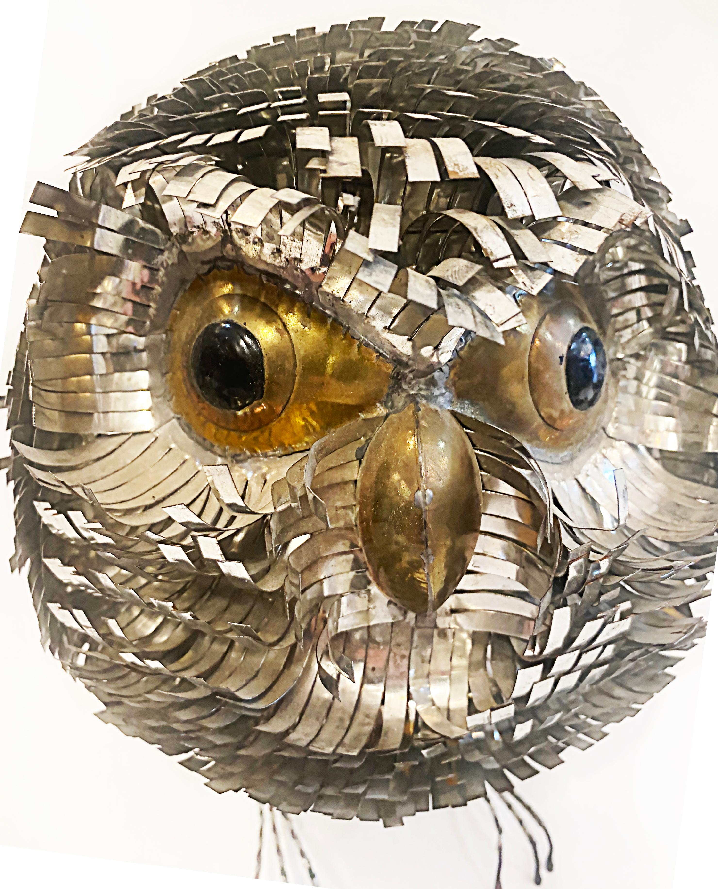 Mid-Century Modern Sergio Bustamante Mexican Midcentury Baby Owl Sculpture, circa 1960s