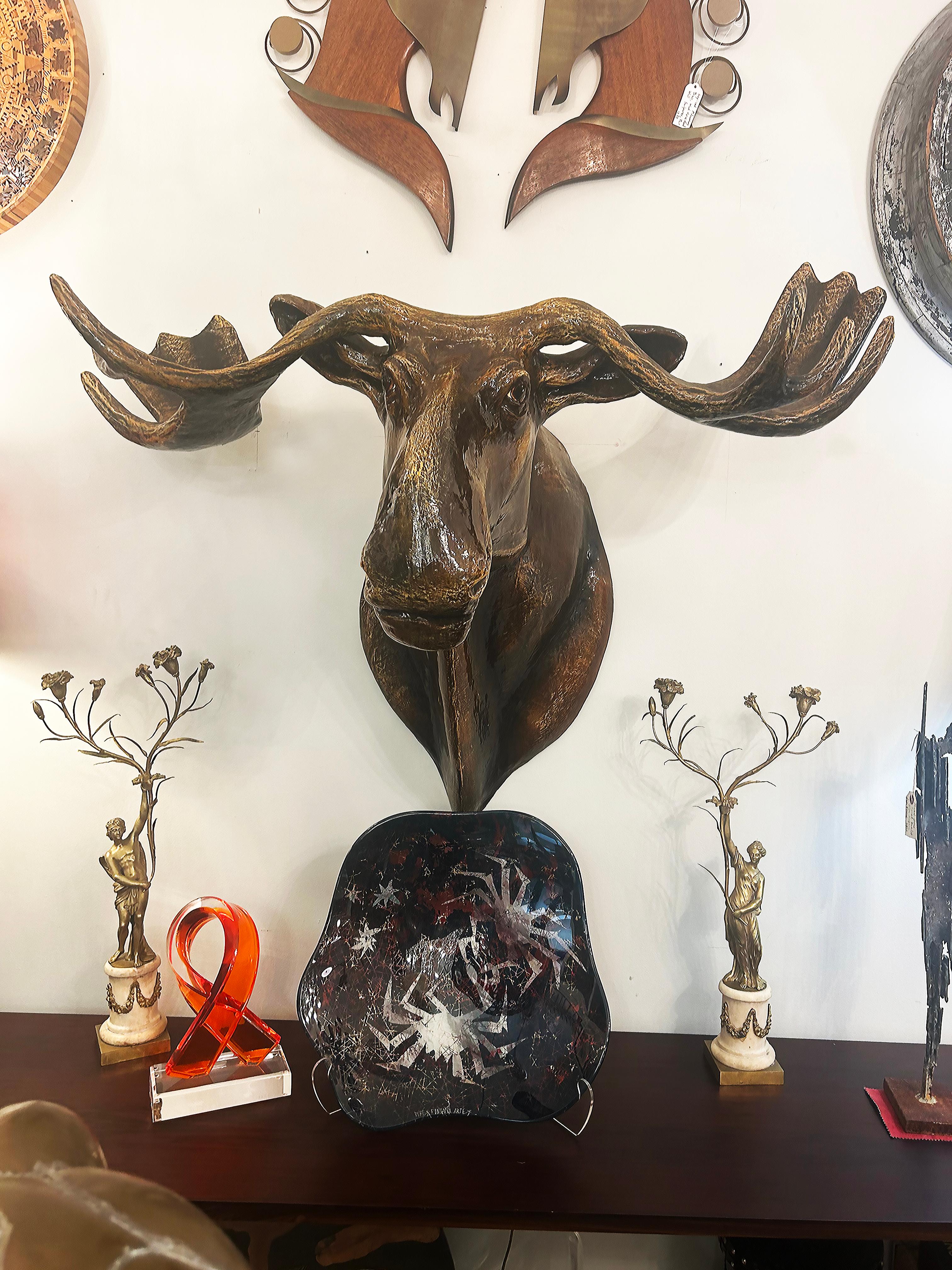 Mexican Sergio Bustamante Moose Head Wall Sculpture Limited Edition 22/100 with COA For Sale