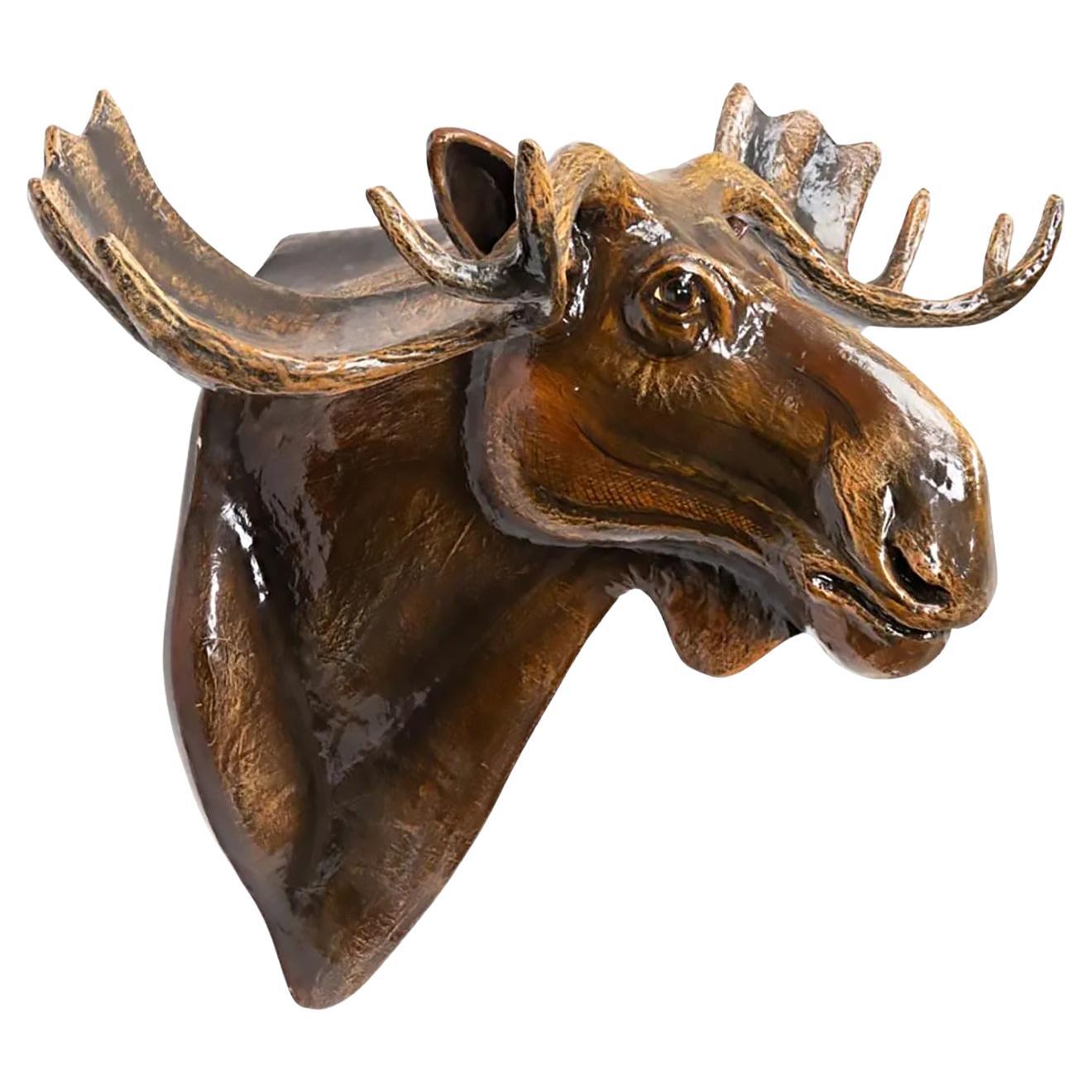 Sergio Bustamante Moose Head Wall Sculpture Limited Edition 22/100 with COA For Sale