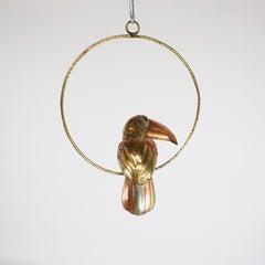 Sergio Bustamante Petite Toucan on Hanging Perch Figure