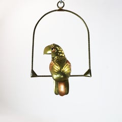 Sergio Bustamante Petite Toucan on Hanging Perch Figure