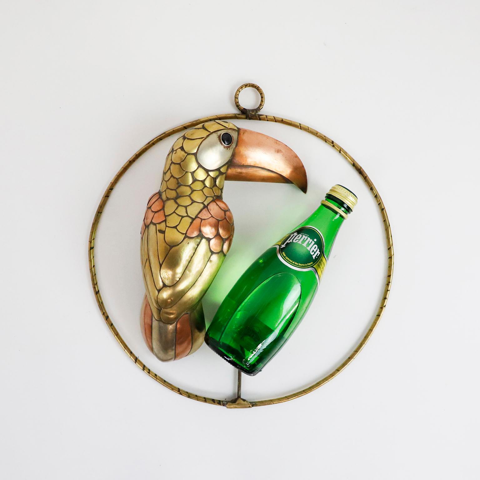 Mexican Sergio Bustamante Petite Toucan on Hanging Perch Figure