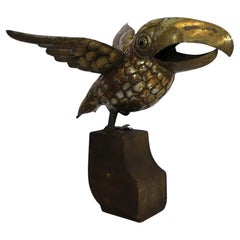 Sergio Bustamante Petite Toucan Sculpture Signed