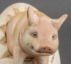 Sergio Bustamante, Pig Egg, Resin Sculpture