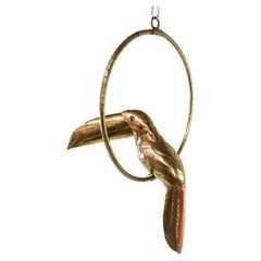 Sergio Bustamante Sculpture of Toucan on Hanging Perch