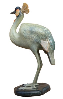 Grey Crowned Crane, Sculpture by Sergio Bustamante