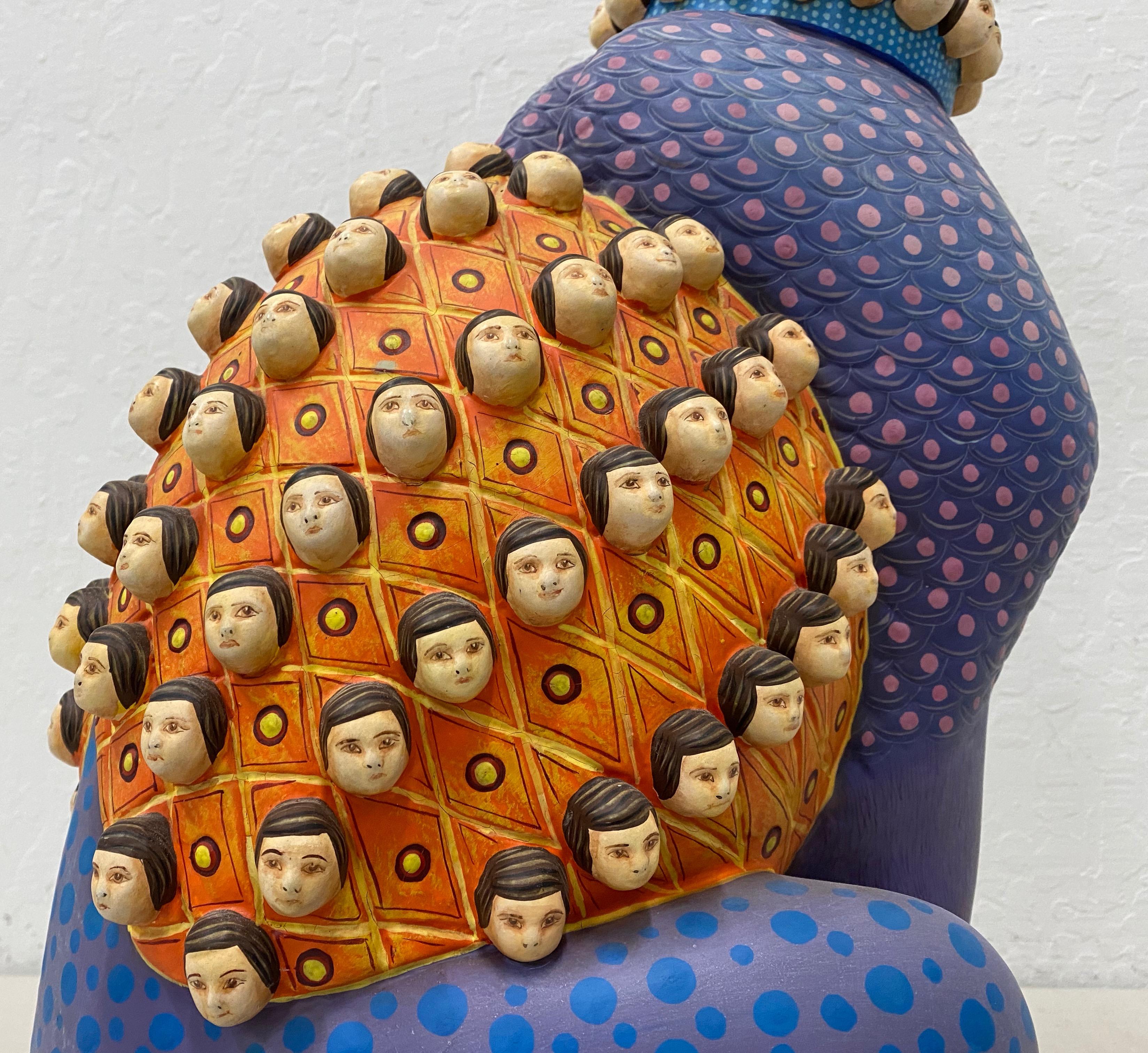 Sergio Bustamante (Mexico) Mid 20th c. Surreal Cat Ceramic Sculpture c.1970 3