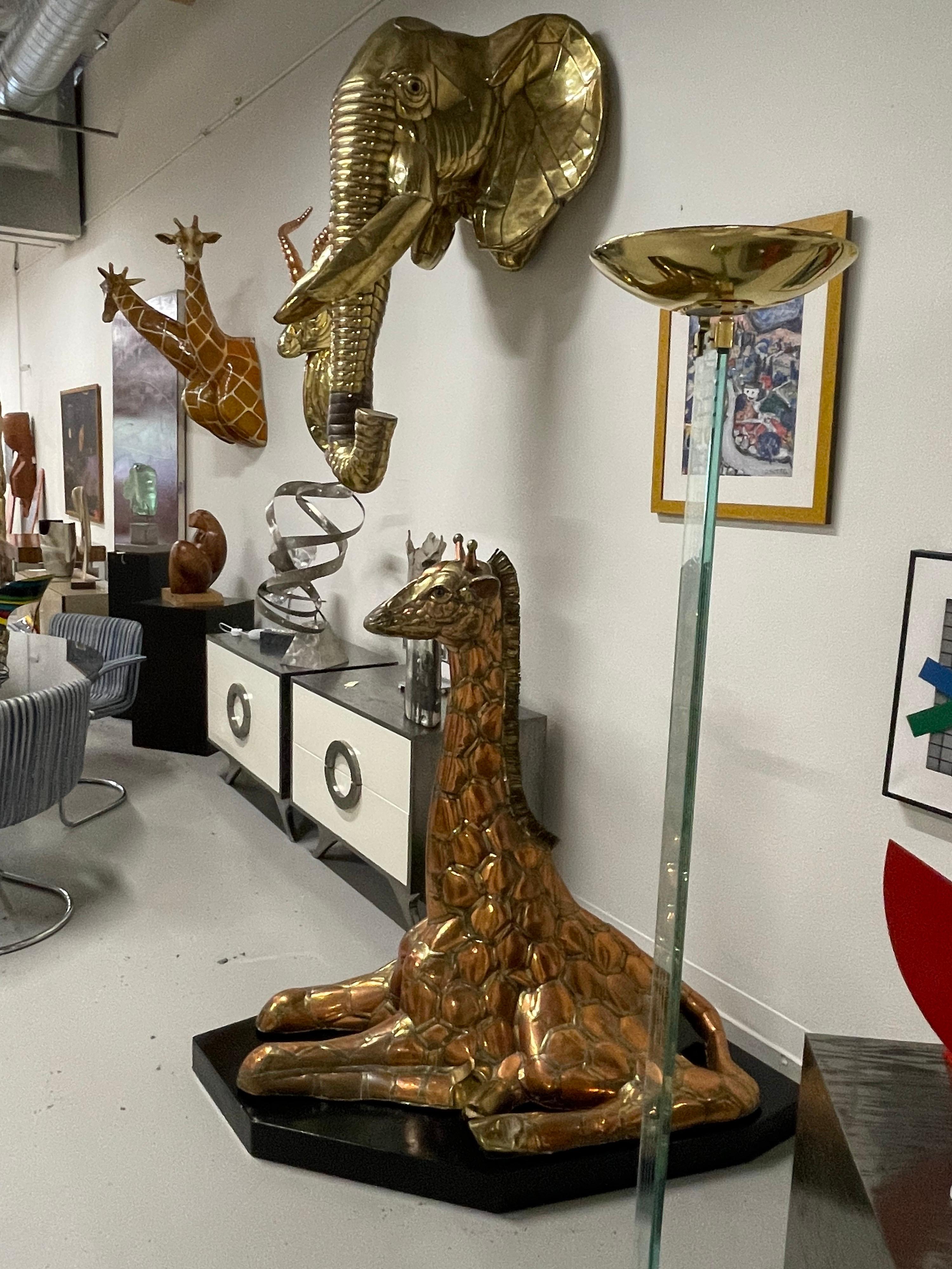 Sergio Bustamante Signed Twin Giraffes, 1977 For Sale 3