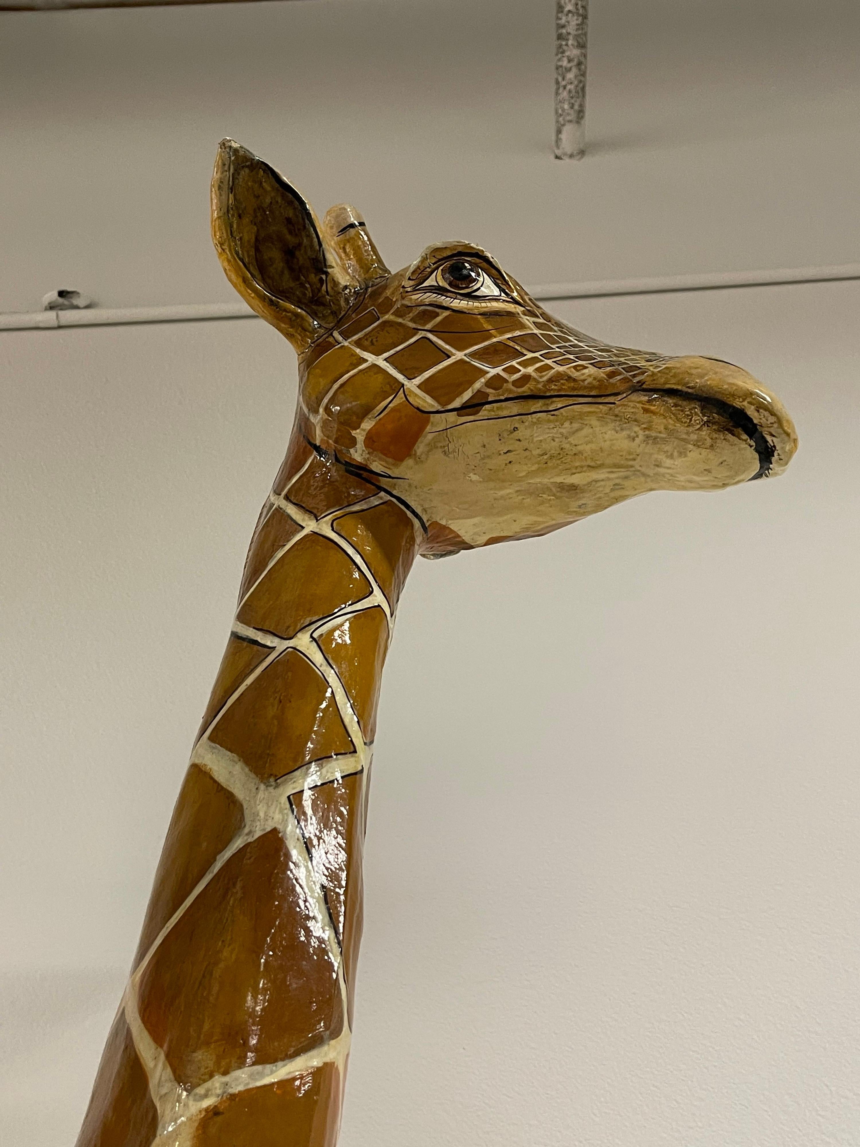 Late 20th Century Sergio Bustamante Signed Twin Giraffes, 1977 For Sale