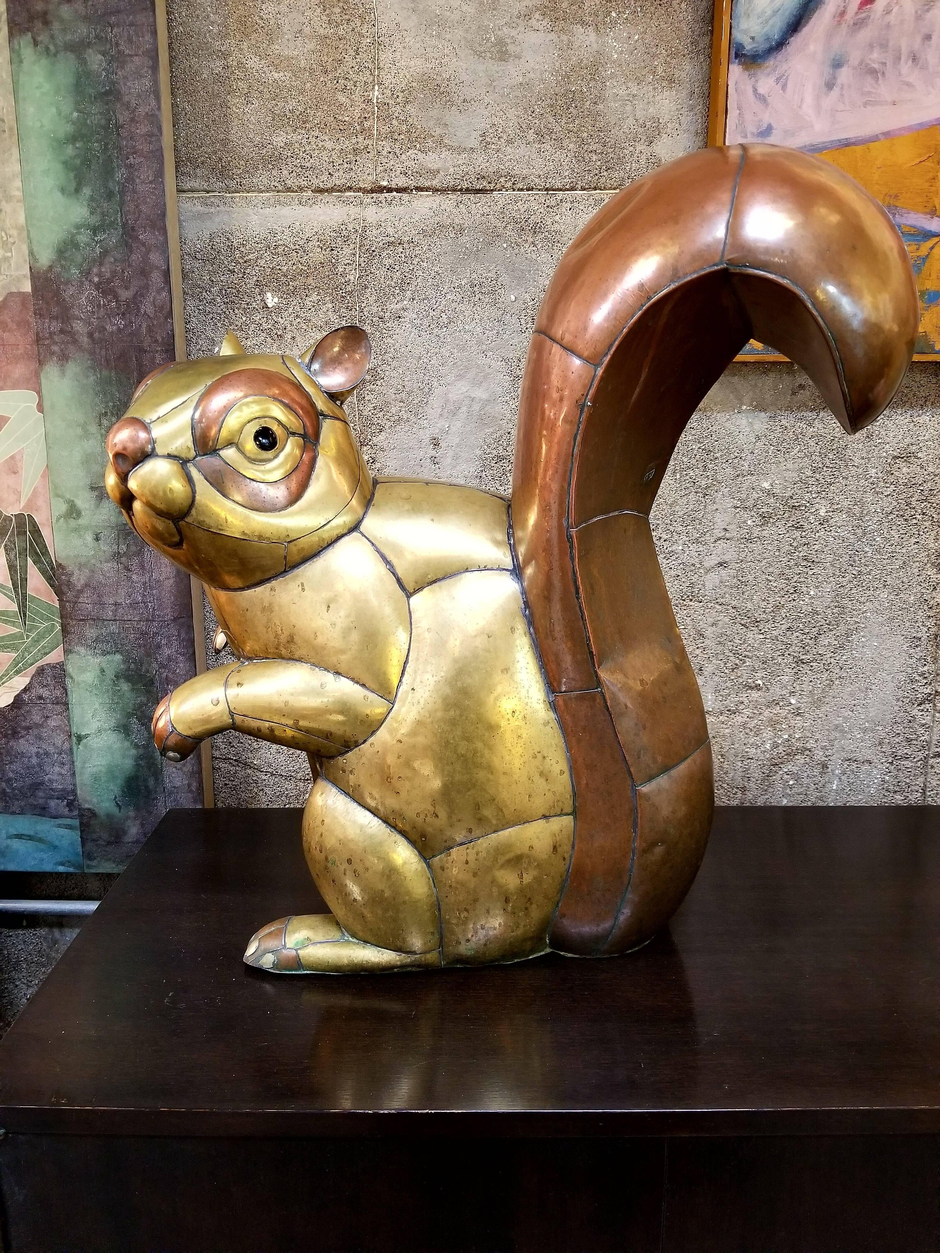 Mid-Century Modern Sergio Bustamante Squirrel Sculpture