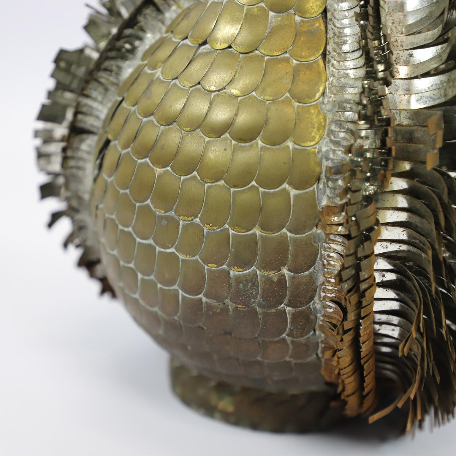 Mid-Century Modern Sergio Bustamante Style Peacock Sculpture For Sale