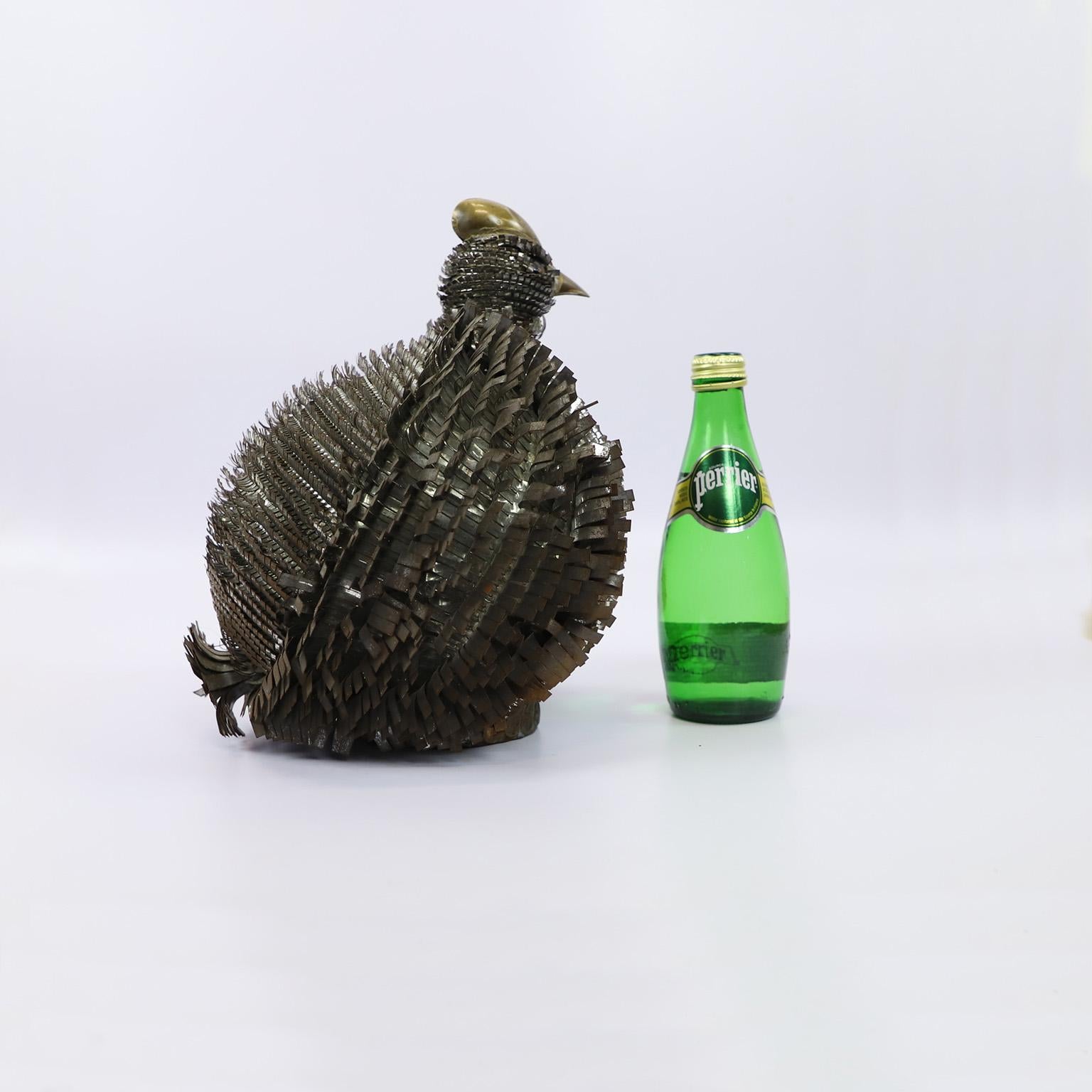 Mexican Sergio Bustamante Style Peacock Sculpture For Sale