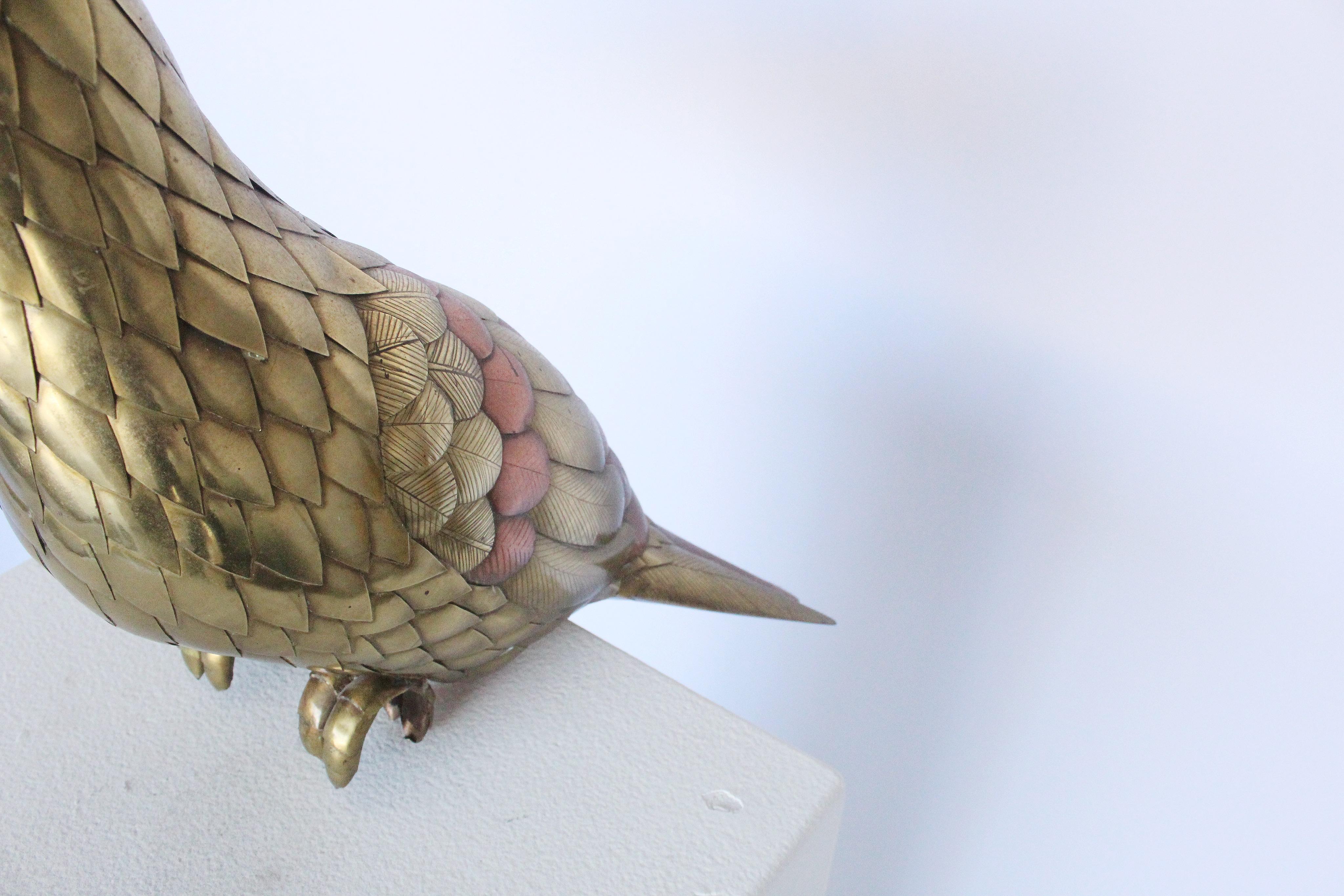 Sergio Bustamante Toucan Parrot, Brass Copper Sculpture 4