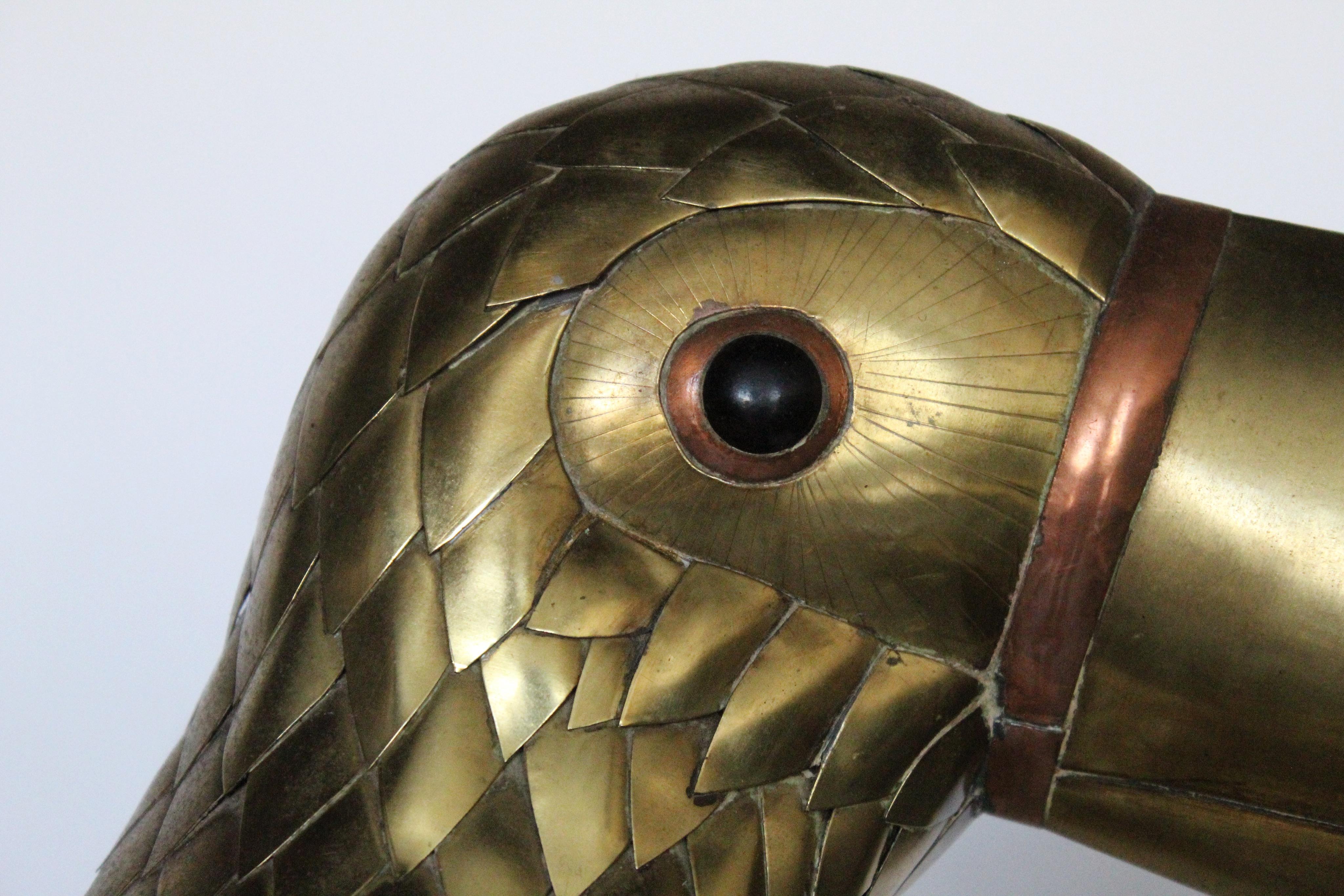 Sergio Bustamante Toucan Parrot, Brass Copper Sculpture 9