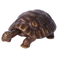 Scultura di tartaruga d'epoca di Sergio Bustamante intitolata "Tortuga