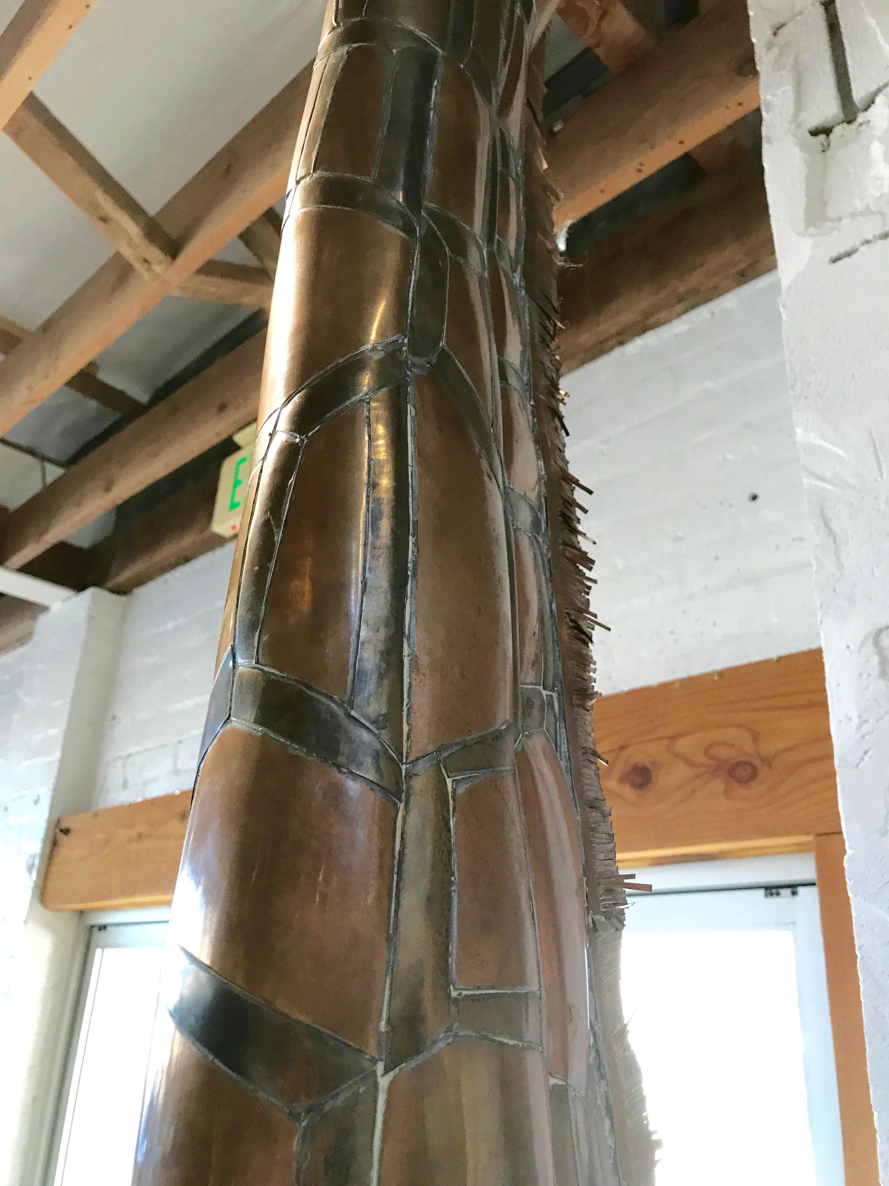 Sergio Bustamante Wall-Mounted Giraffe with Glass Eyes Pond estate Palm Springs 3