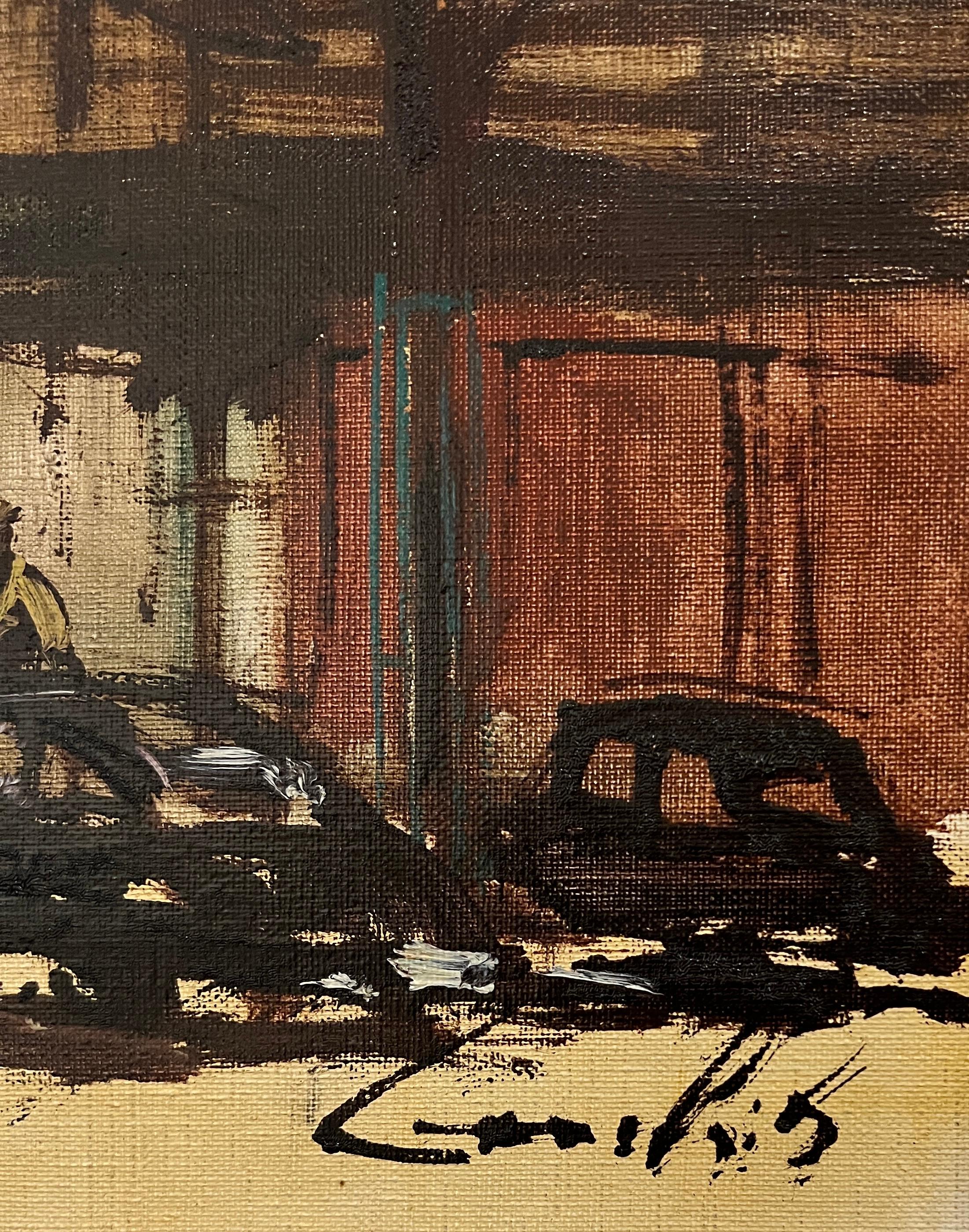 Paisaje Ginebra - Painting Escuela italiana de Sergio Cecchi