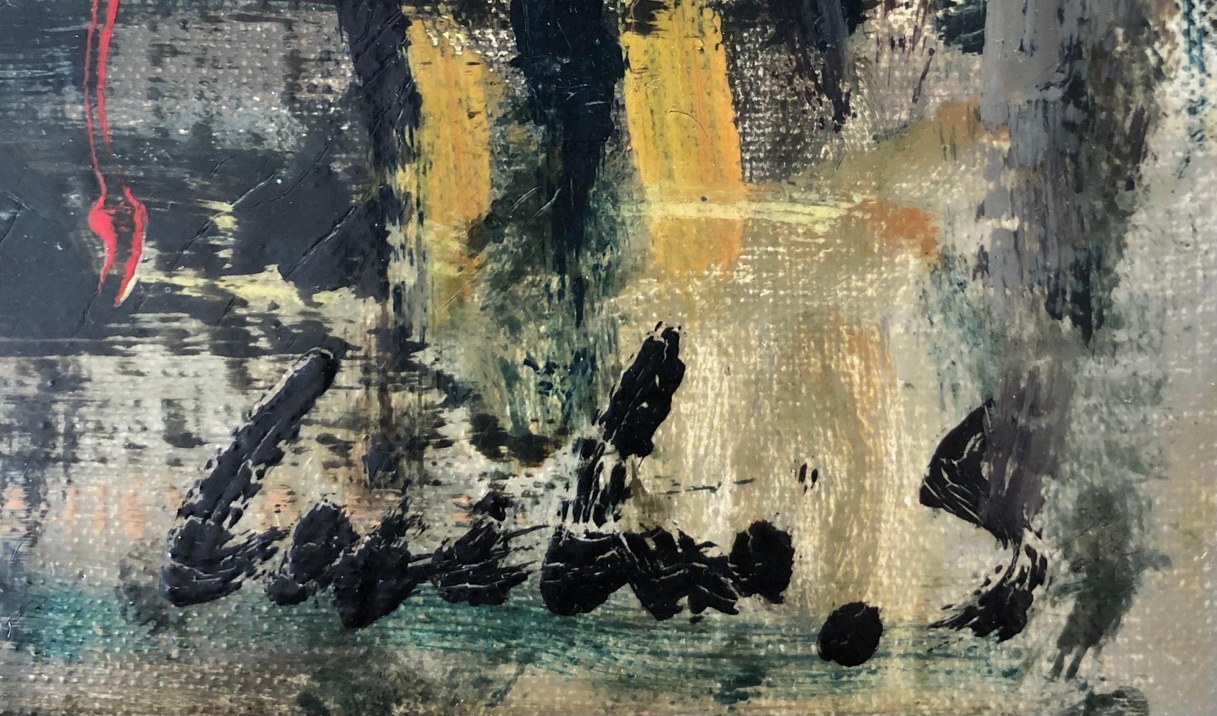 Plainpalais-Markt, Genf (Schwarz), Landscape Painting, von Sergio Cecchi