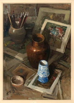 Sergio C. Bissi Naturaleza muerta con pinceles Óleo