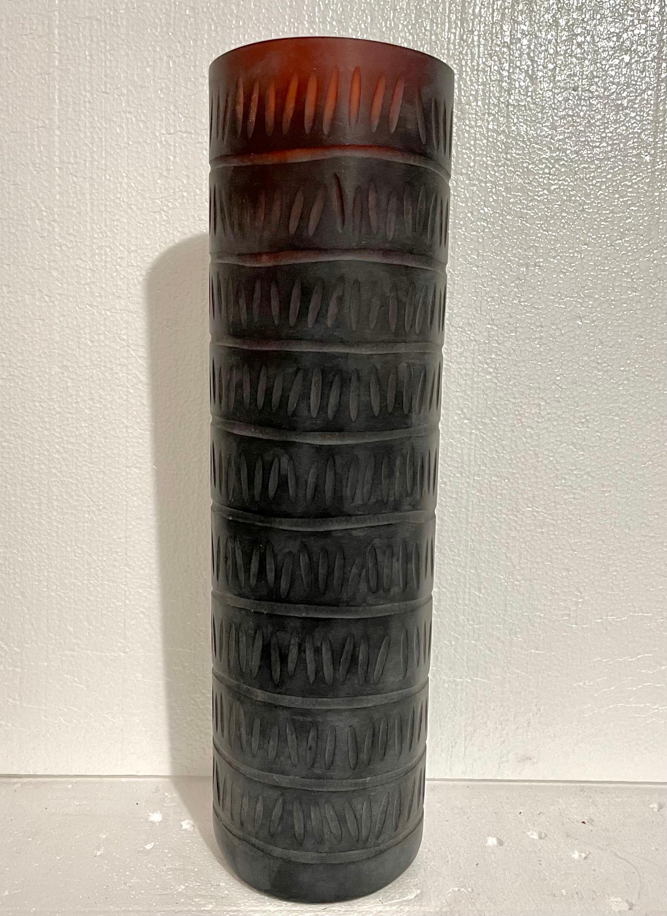 Large Murano Abstract Hand Blown Arcade Glass Sculpture Marcello Panza Vase 10