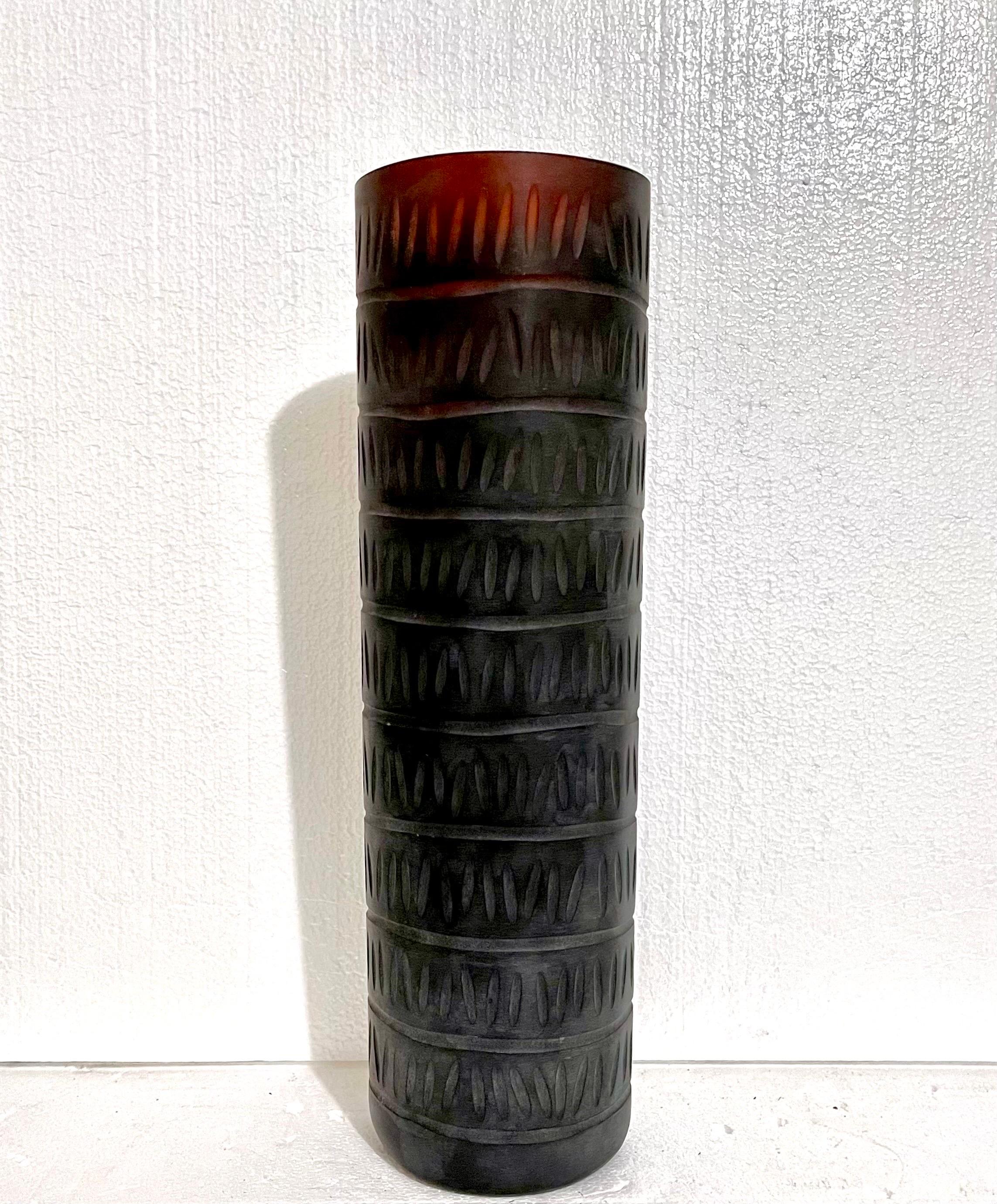 Large Murano Abstract Hand Blown Arcade Glass Sculpture Marcello Panza Vase  3