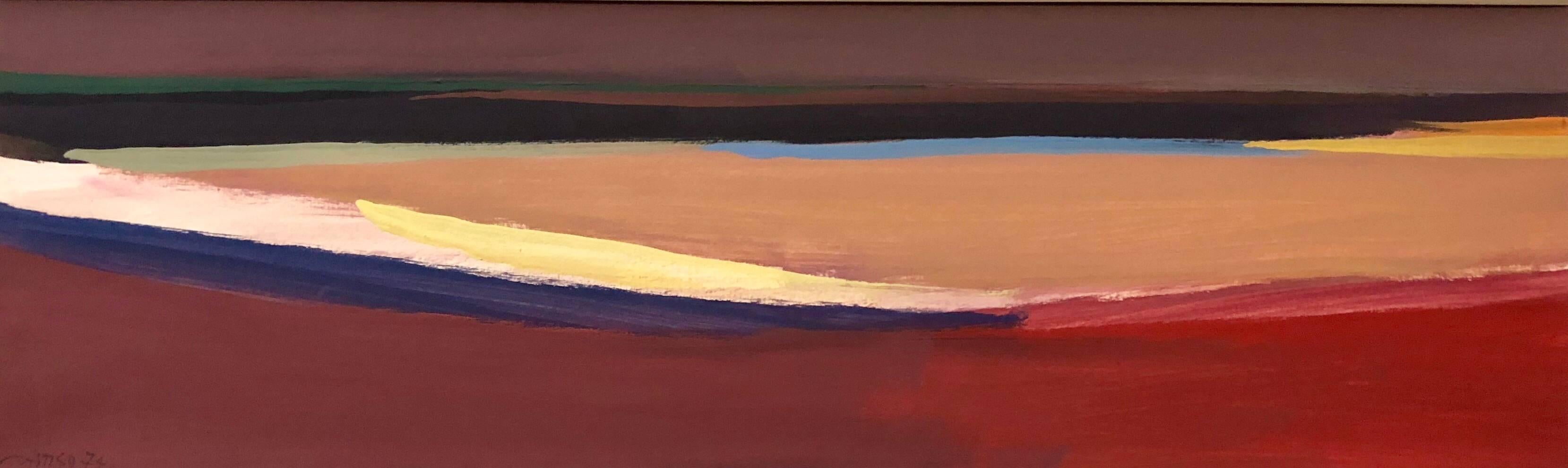 Sergio de Castro Abstract Painting - French Argentine Modernist 74.47 Abstract Expressionist Painting