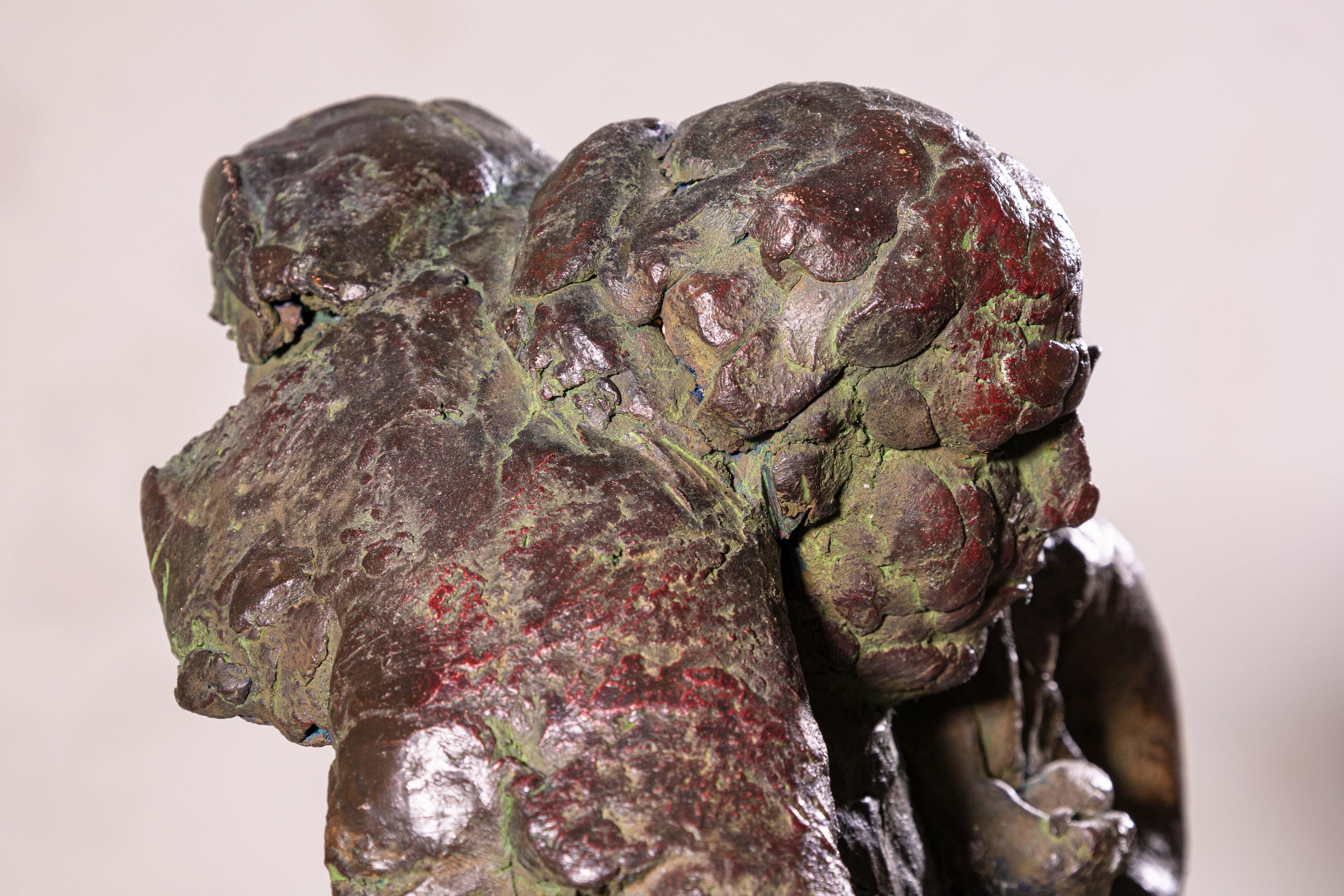 Sergio De Giusti Sculpture en bronze coulé moderne et contemporaine pour frapper à la porte Bon état - En vente à Keego Harbor, MI