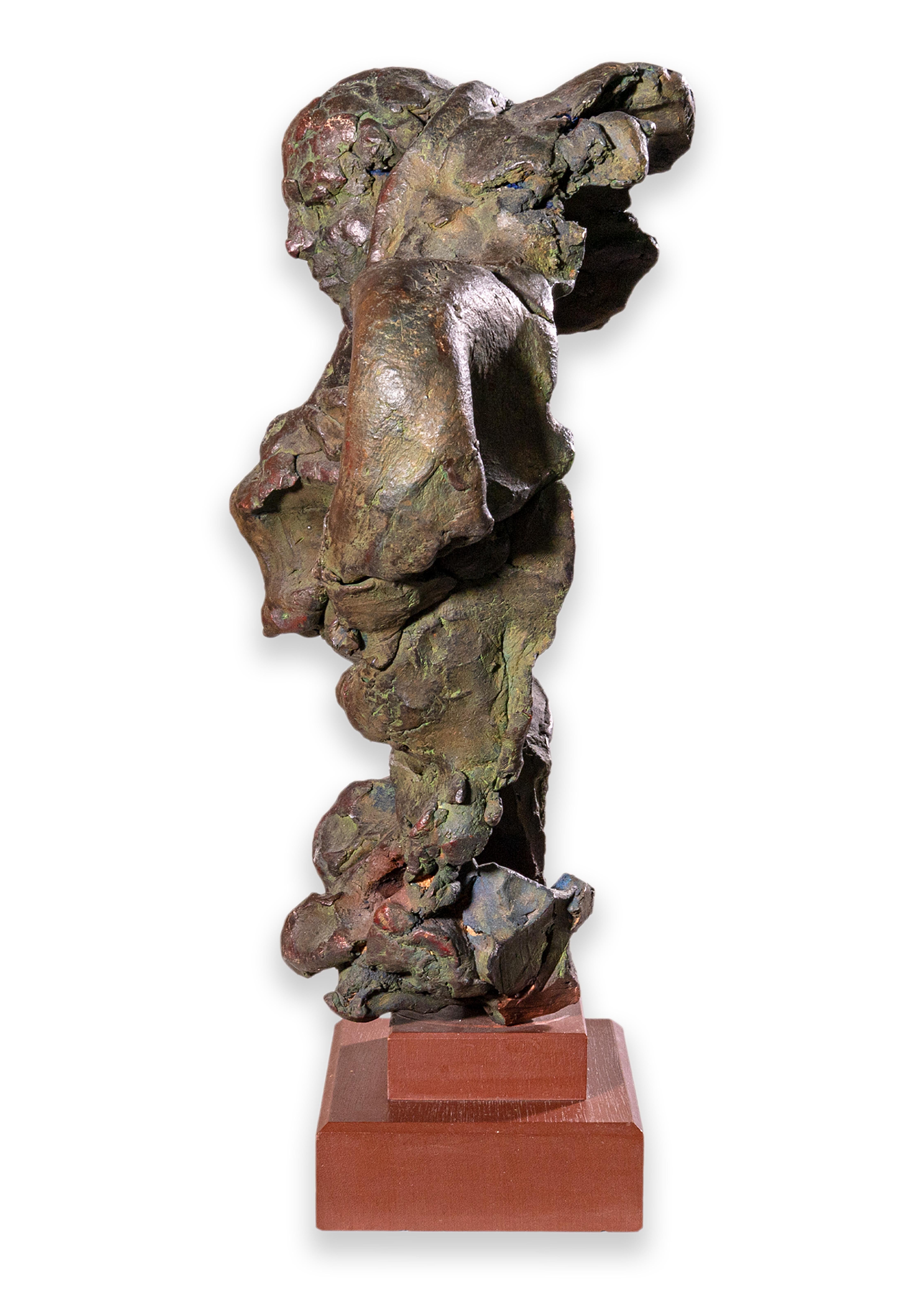 Sergio De Giusti Sculpture en bronze coulé moderne et contemporaine pour frapper à la porte en vente 2