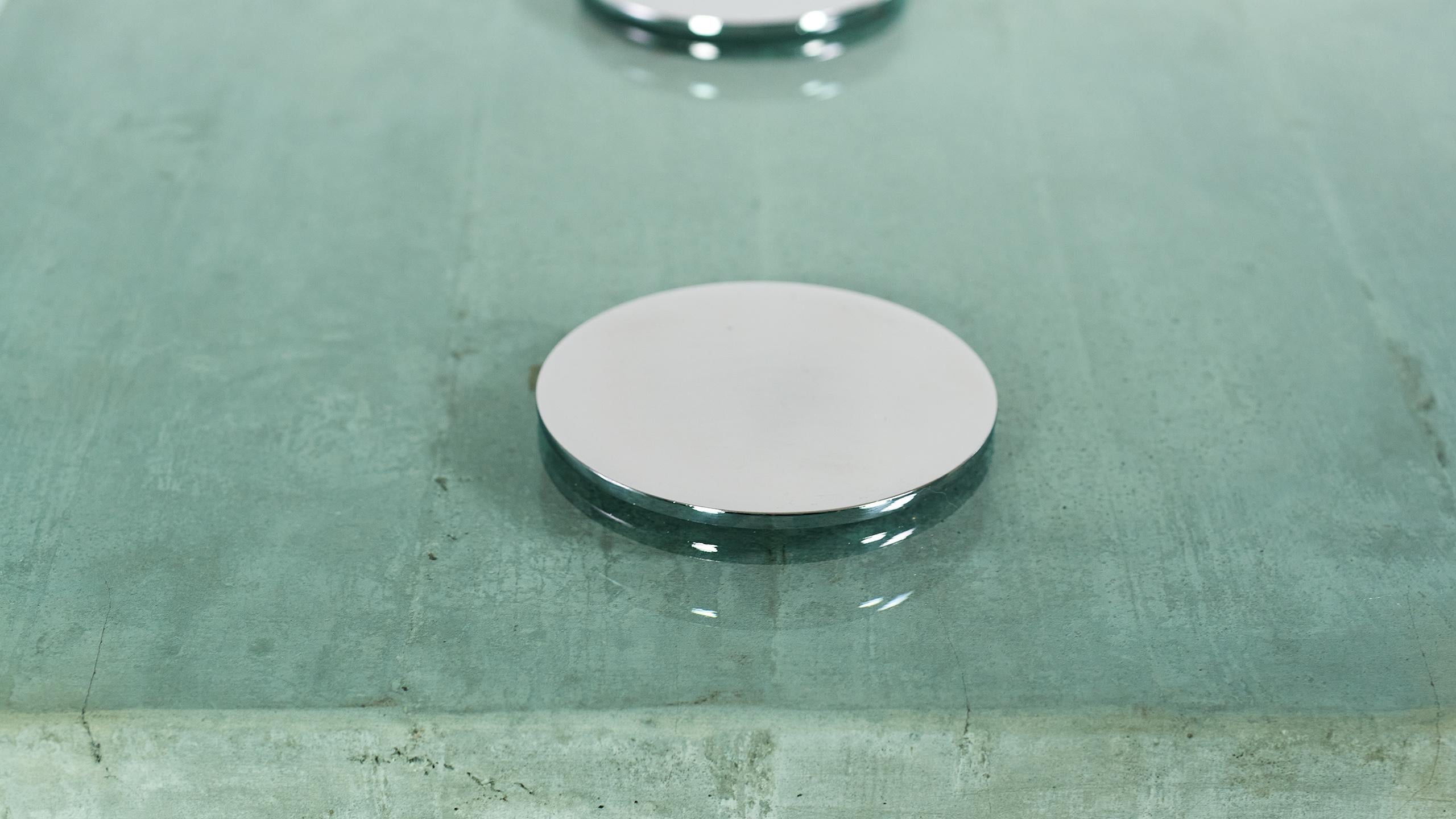 Sergio & Giorgio Saporiti, Glass and Concrete Dining Table 1