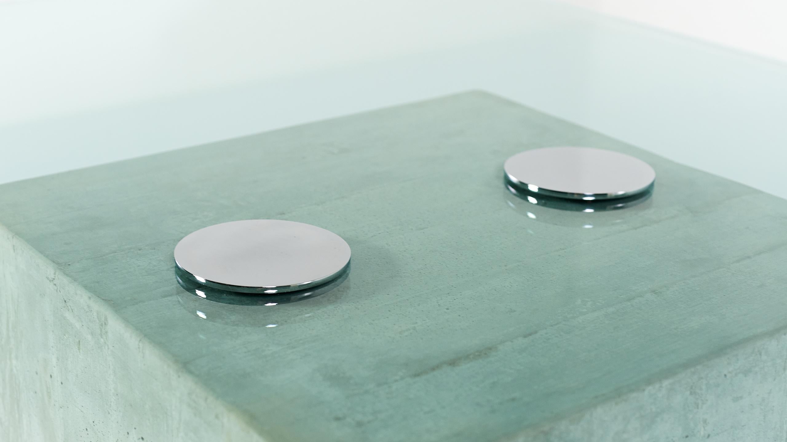 Sergio & Giorgio Saporiti, Glass and Concrete Dining Table 2