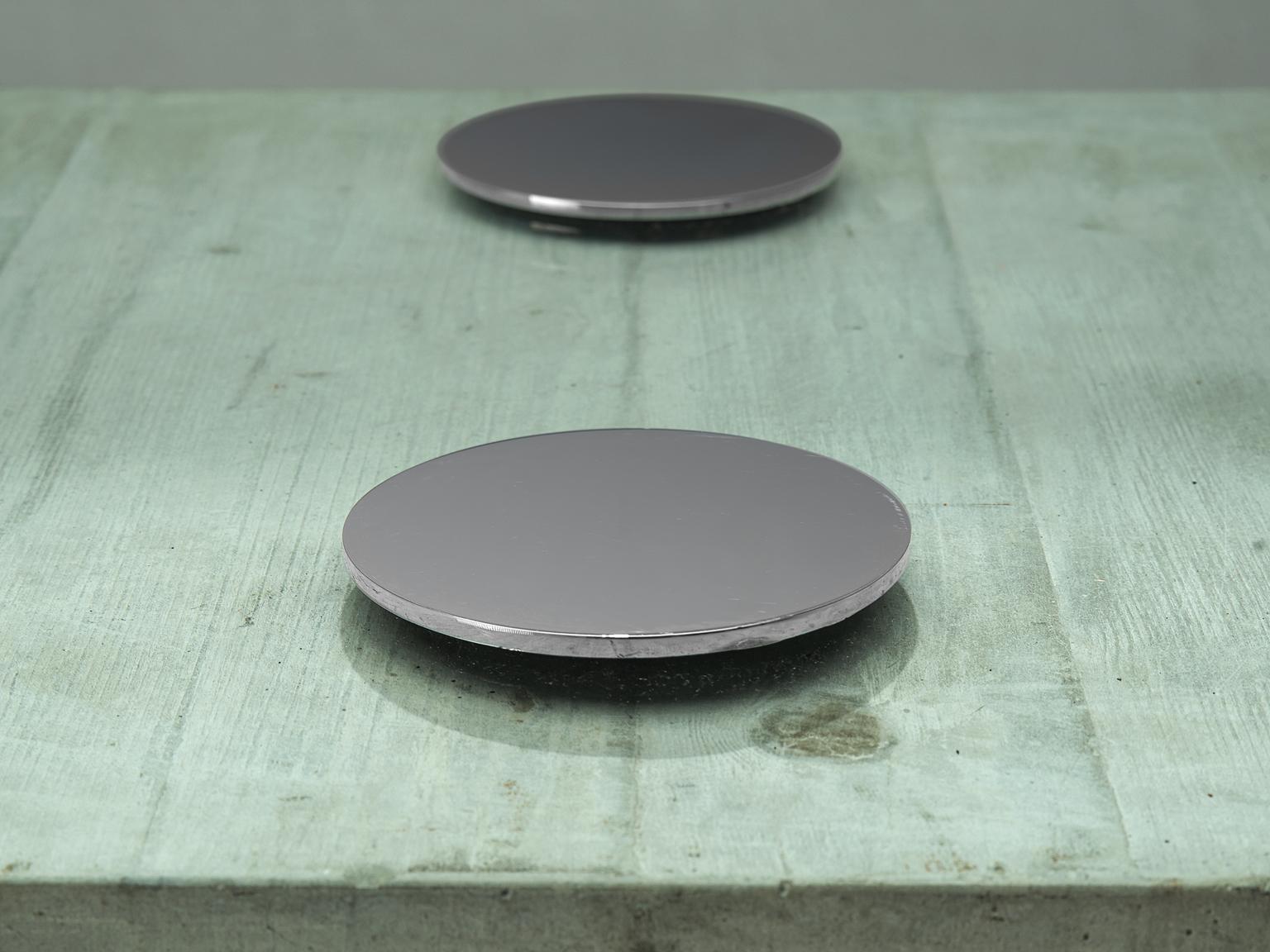 Italian Sergio & Giorgio Saporiti Modern Coffee Table with Concrete and Glass