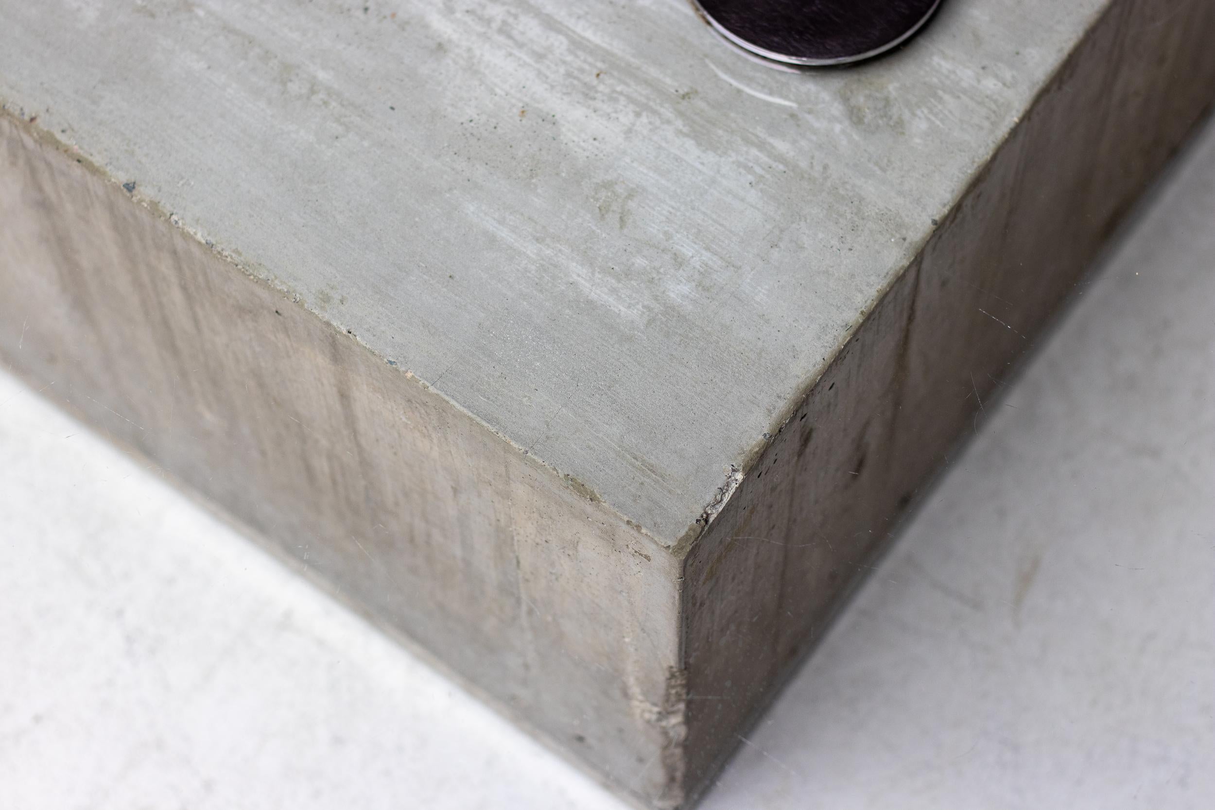Late 20th Century Sergio & Giorgio Saporiti 'Sapo' Coffee Table in Concrete and Glass