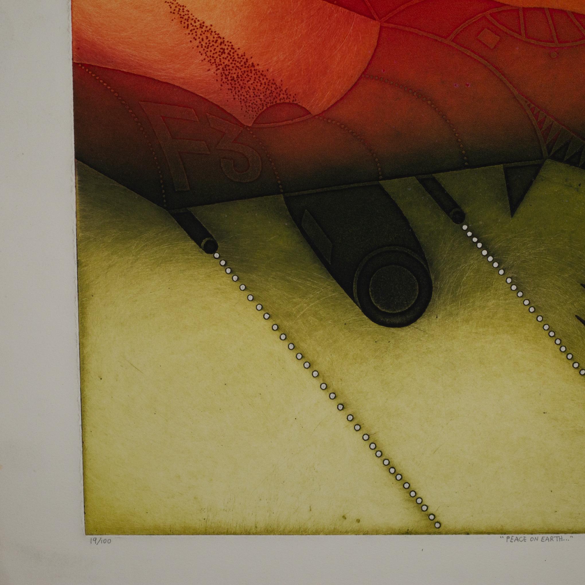 Sergio Gonzales-Tornero, Paz en la Tierra, Edición limitada, Aguafuerte, 1970 Grabado en venta