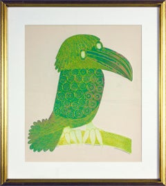 "The Ethiopian Battle Parrot" 1970 signed lithograph by Sergio Gonzalez Tornero
