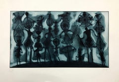 Sergio Hernández, 'Alfeñiques I', 2014, Engraving, 26.8x39.4in