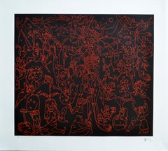 Sergio Hernandez n178 Etching Hand-Signed Mexican Art Oaxaca