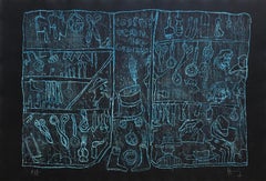 Sergio Hernández, "Sans titre", 2011, gravure sur bois, 29.5x41.3 in