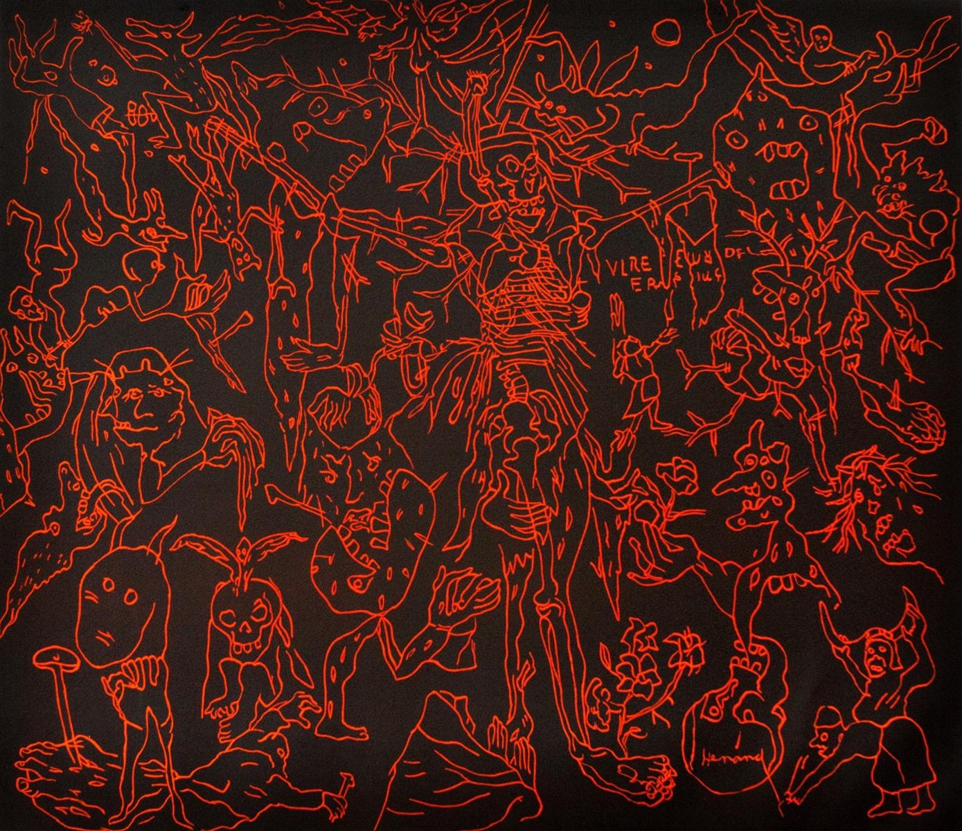 Sergio Hernández (Mexiko, 1957)
Ohne Titel", 2014
Gravur auf Papier Velin Arches 300 g.
75 x 85 cm (29,6 x 33,5 Zoll)
Auflage von 30 Stück
Ungerahmt























