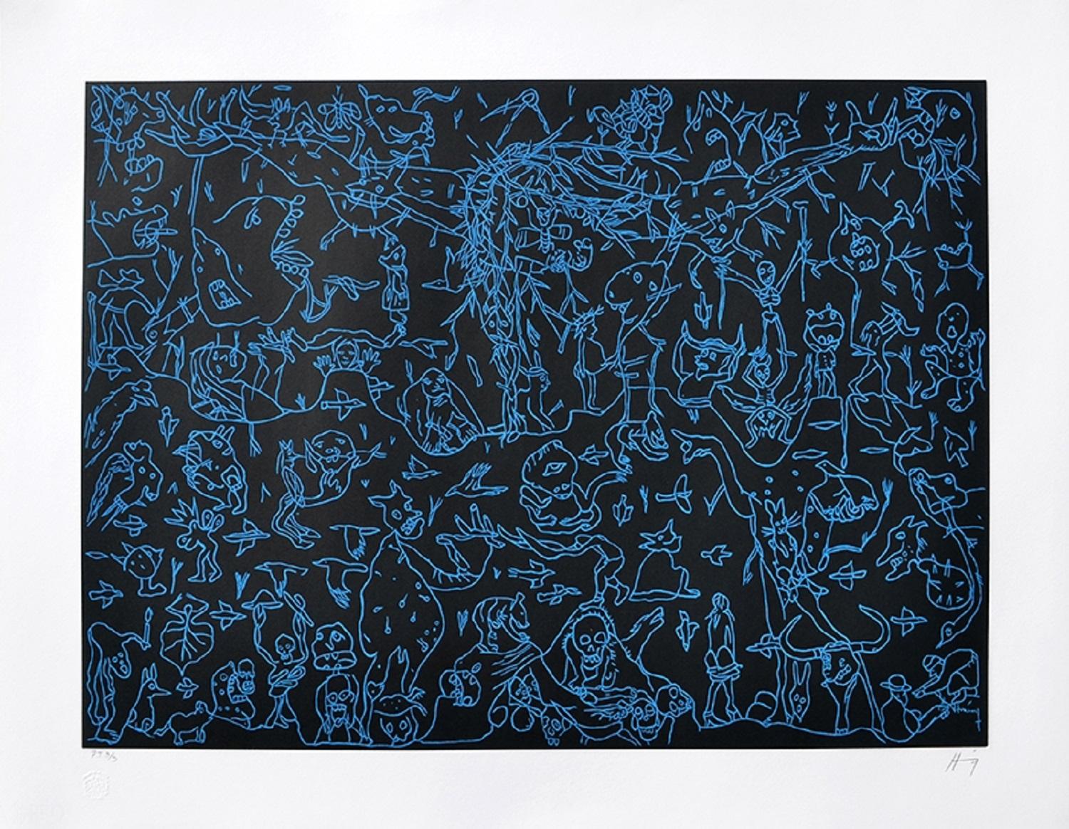 Sergio Hernández, "Ohne Titel", 2015, Gravur, 28,9x33,9in