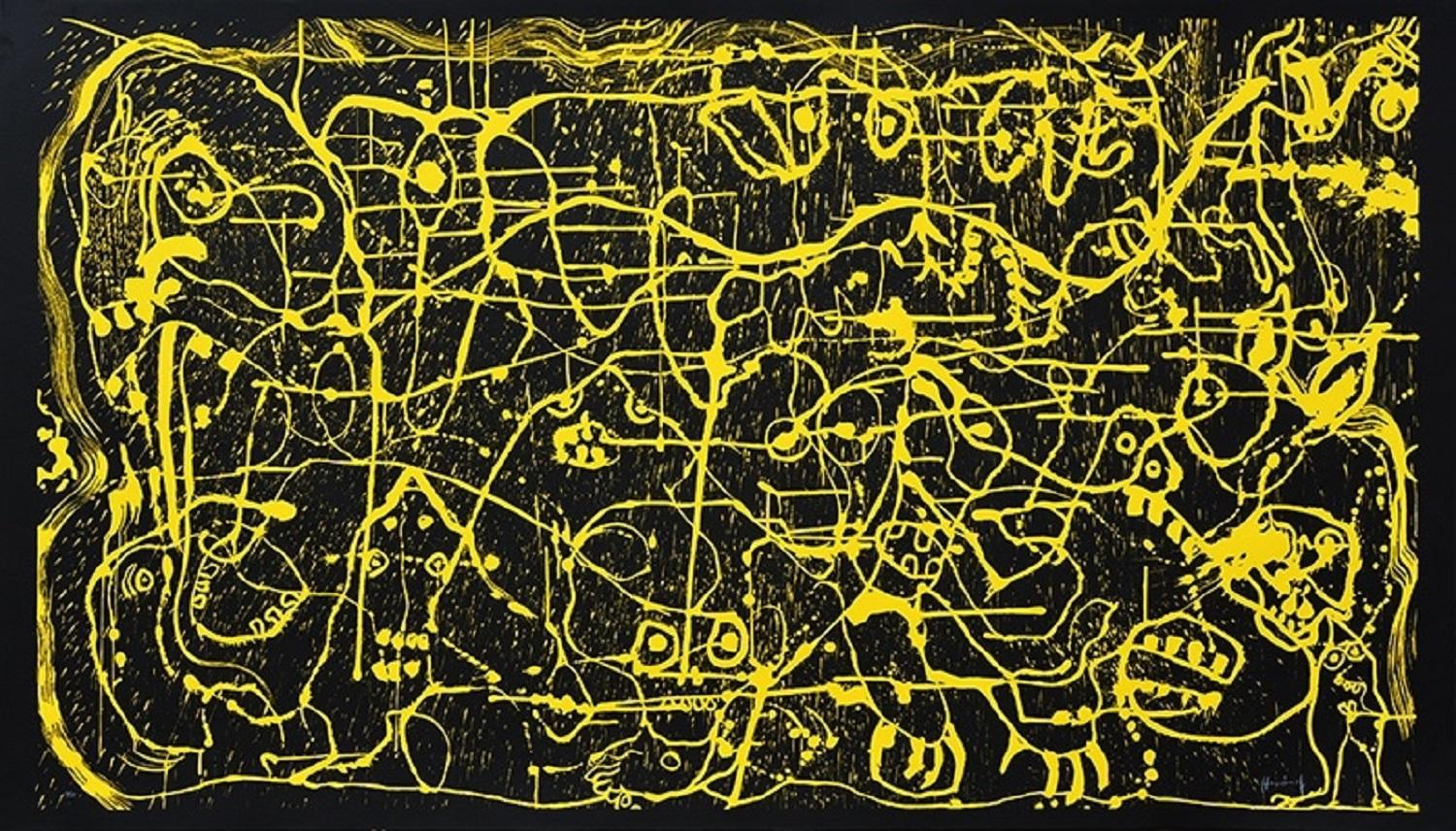 Sergio Hernández (Mexiko, 1957)
Ohne Titel", 2016
Holzschnitt auf Papier
46,9 x 82,7 Zoll (119 x 210 cm)
Auflage von 30 Stück























