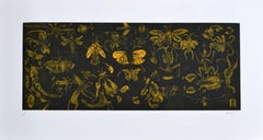 Sergio Hernández, 'Untitled (yellow) ', 2014, Engraving, 22x41.7 in