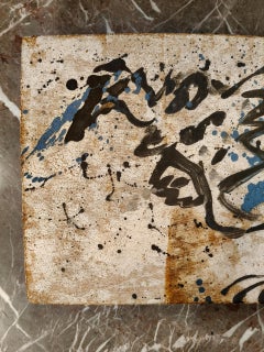 Sergio Hernández, Senza titolo, tecnica mista su piastrelle in ceramica di gres