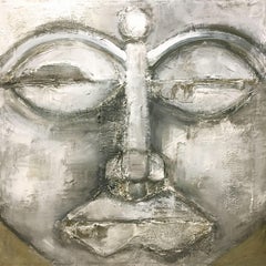 Buddha Buddha, Gemälde, Acryl auf Holzplatte