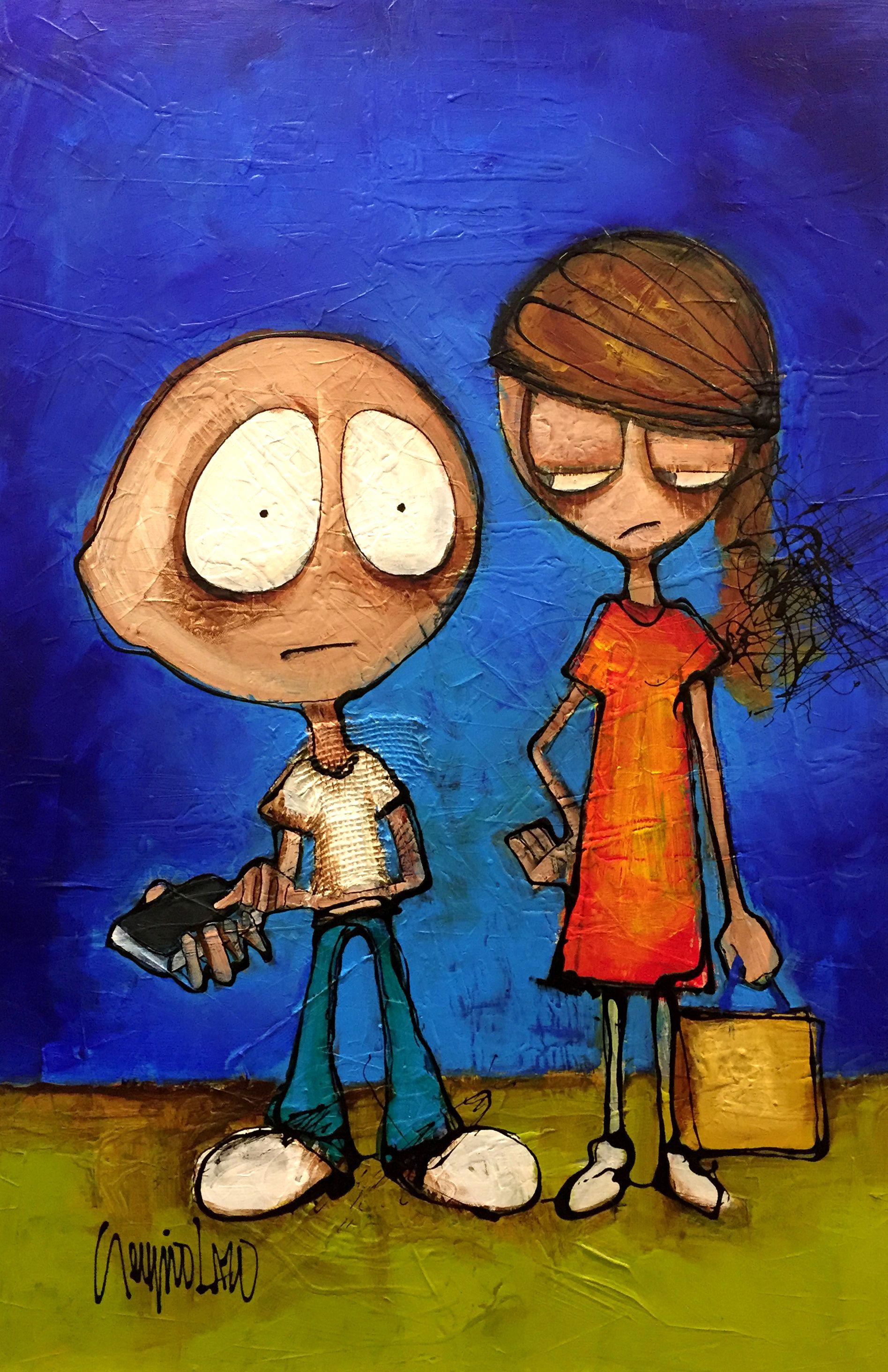 Atrapado, Pintura, Acrílico sobre lienzo - Painting de Sergio Lazo